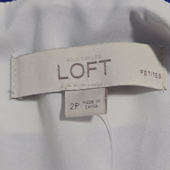 Ann Taylor LOFT Blue White Striped Nautical Beachy Tank Sun Dress Size 2 Petite - Picture 7 of 7